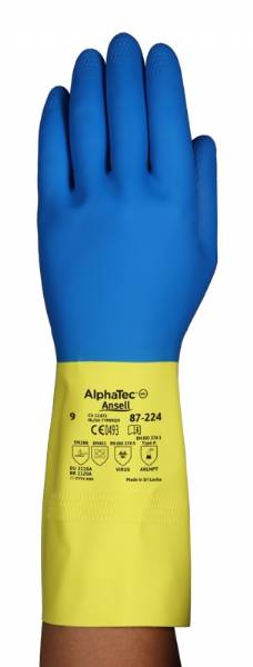 AlphaTec® 87-224 Natural Rubber/Neoprene Gloves